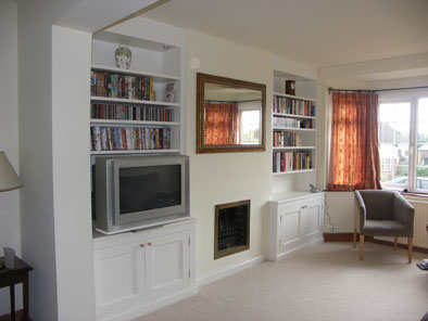 alcove units with pull out TV